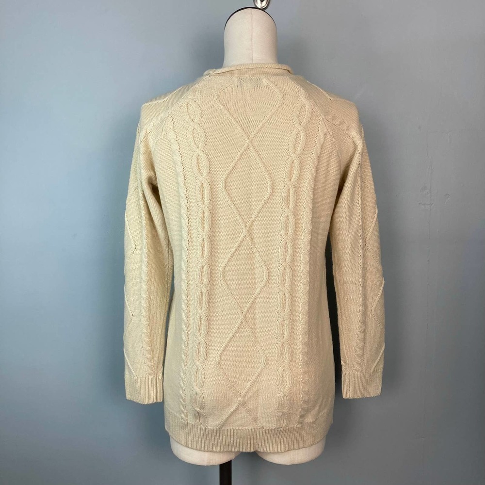 BAILEY'S Blossoms Cream Light Tan Lightweight Cable Knit Sweater Women's Size XS - Picture 5 of 12